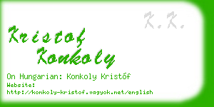 kristof konkoly business card